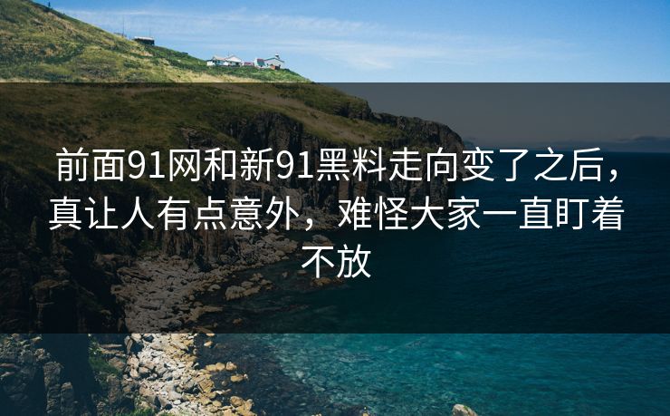 前面91网和新91黑料走向变了之后，真让人有点意外，难怪大家一直盯着不放